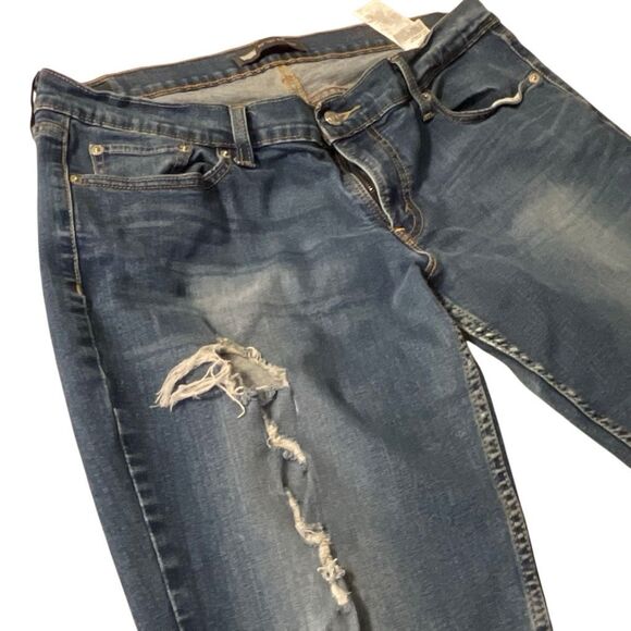 Levi’s 524 Too Super-low Womens Deconstructed Jeans - Picture 2 of 13